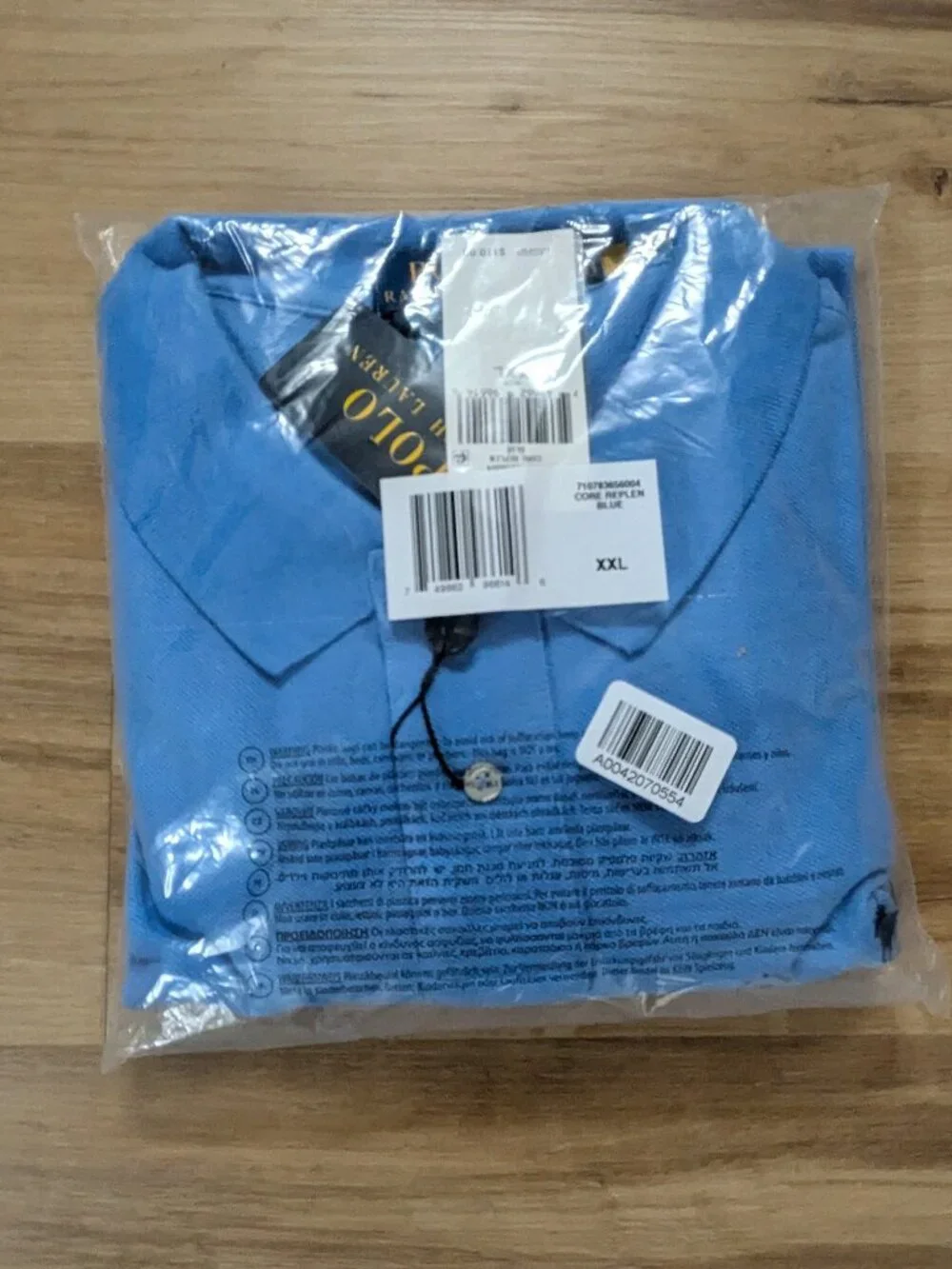 NWT Polo Ralph Lauren Classic Fit Polo XXL Core Replen Blue with navy blue logo